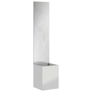 vidaXL Dārza privātuma ekrāns Sudraba 32 x 32 x 150 cm Cinkots tērauds