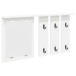 vidaXL Sienas pakaramais Pie sienas Balts 85 x 10 x 45 cm