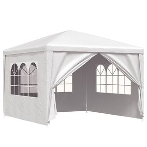 vidaXL svinību telts, balta, 3x3 m