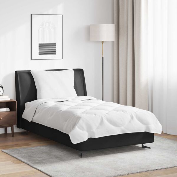 vidaXL Segas komplekts ar spilvenu 2 pcs Balts Mikro&scaron;ķiedra