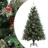 vidaXL Ziemassvētku egle ar čiekuriem, zaļa, 150 cm, PVC, PE