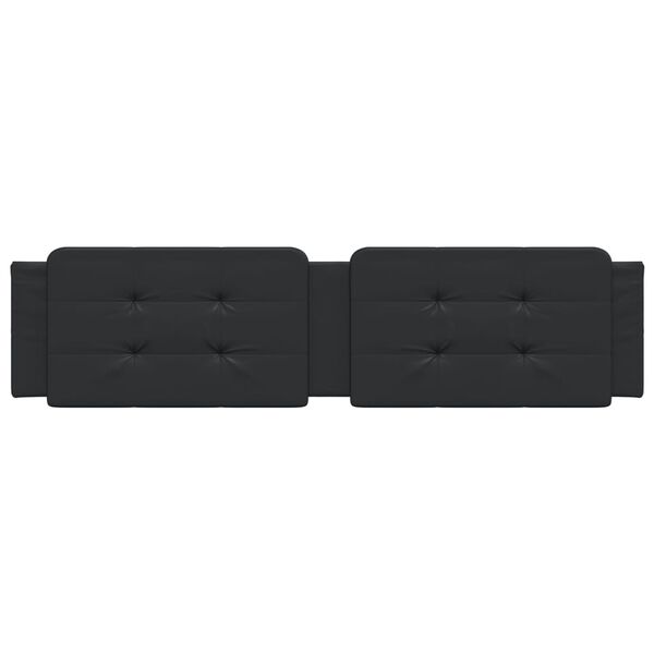 vidaXL galvgaļa spilvens, Zadar, melns, 200 cm, mākslīgā āda