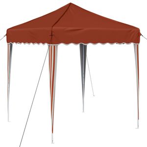 vidaXL Pop-up svinību teltis Sarkanbrūns 195 x 195 x 245 cm
