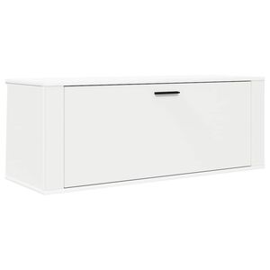 vidaXL apavu skapītis, balts, 100x35x38 cm, inženierijas koks
