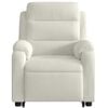 vidaXL atpūtas krēsls, paceļams, atgāžams, krēmkrāsas samts