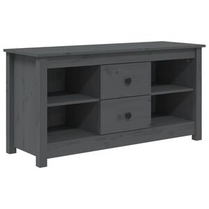 vidaXL TV skapītis, pelēks, 103x36,5x52 cm, priedes masīvkoks