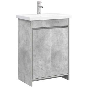 vidaXL Vannas istabas mēbeļu komplekts Betona pelēks 61 x 40 x 84,5 cm