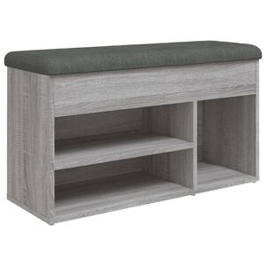 vidaXL apavu skapītis, pelēks, 82x32x45,5 cm, inženierijas koks