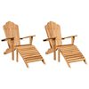 vidaXL Adirondack krēsls 2 pcs Brūna 137 x 77 x 95 cm Ciets tek&scaron;a koks
