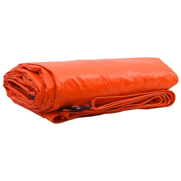 vidaXL Tarps 650g / m&sup2; Oranža 1,5 x 6 m Audekls ar PVC pārklājumu