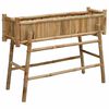 vidaXL Dārza podiņ&scaron; ar turētāju Dabiska 100 x 38 x 74 cm Bambuss
