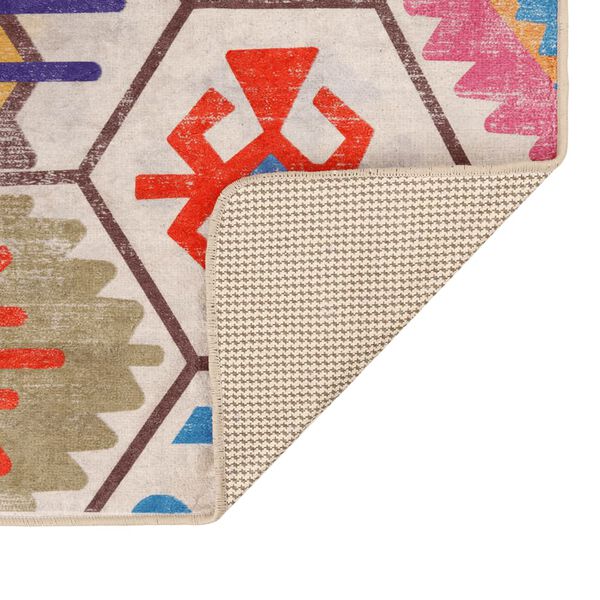 vidaXL paklājs, 120x180 cm, daudzkrāsains, mazgājams