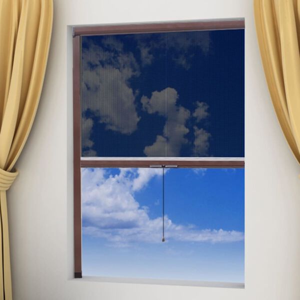 Izvelkams kukaiņu siets logam, 140 x 170 cm, brūns