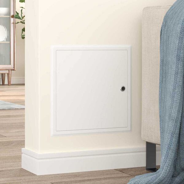 vidaXL Pieejas panelis Balts 33 x 33 x 3 cm Tērauds