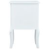 vidaXL naktsskapītis, balts ar brūnu, 43x32x65 cm, MDF