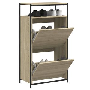 vidaXL apavu skapītis, ozolkoka krāsa, 60x34x112 cm, inženierijas koks