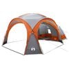 vidaXL Sānu telts ar jumtu Pelēka un oranža 410 x 410 x 250 cm