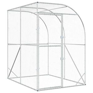 vidaXL Vistu kūts Sudraba 200 x 200 x 215 cm Cinkota tērauda