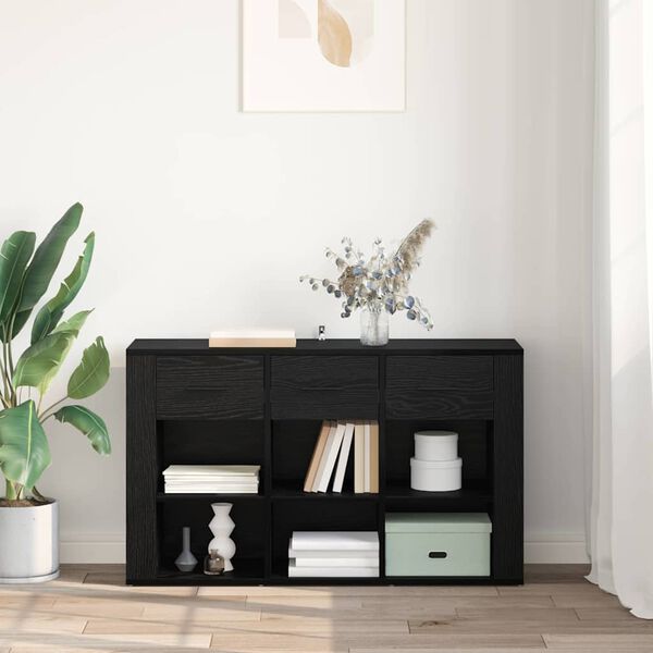 vidaXL Puse Melns ozolkoks 100 x 30 x 59,5 cm Inženierijas koks