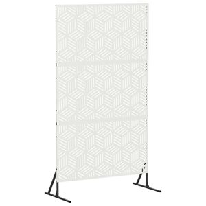 vidaXL Privātuma ekrāns 100 x 50 x 180 cm Tērauds Balts