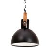 vidaXL griestu lampa, industriāls dizains, melna, 25 W, 30 cm, E27