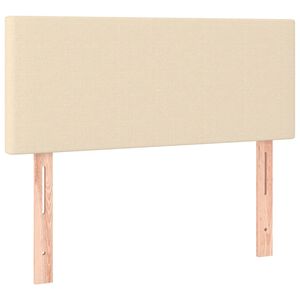 vidaXL gultas galvgalis, 90x5x78/88 cm, krēmkrāsas audums