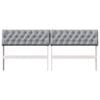 vidaXL Mīkstināts gultas galvgalis Gai&scaron;i pelēks 180 cm