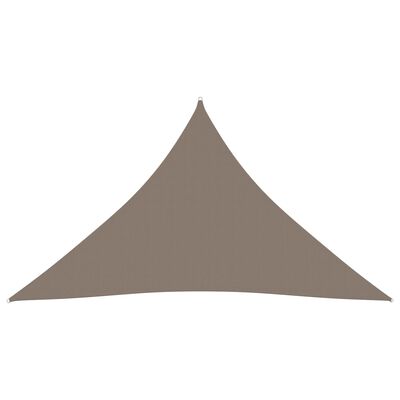 vidaXL saulessargs, 3x4x4 m, trijstūra, pelēkbrūns oksforda audums