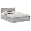 vidaXL Gultas rāmis Pelēks Sonoma 140 x 190 cm Inženierijas koks