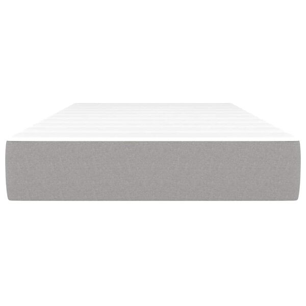 vidaXL kabatu atsperu matracis, vidējas cietības, gai&scaron;i pelēks, 120x190x20 cm, audums