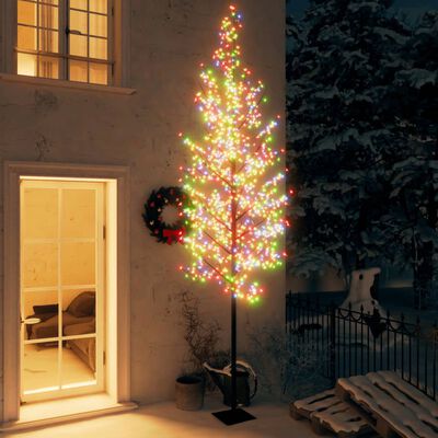 vidaXL Ziemassvētku koks, 1200 krāsainas LED, ķirsis, 400 cm