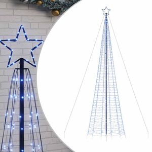 vidaXL LED Ziemassvētku eglīte ar tapas 1534 LED Zila 500 cm