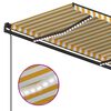 vidaXL izvelkama markīze ar LED un vēja sensoru, 5x3,5 m, dzeltenbalta