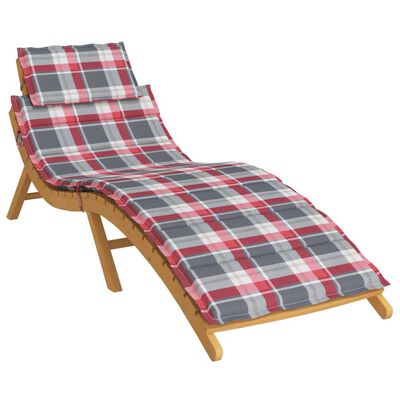 vidaXL sauļošanās krēsla matracis, 186x58x3 cm, audums, četrstūri