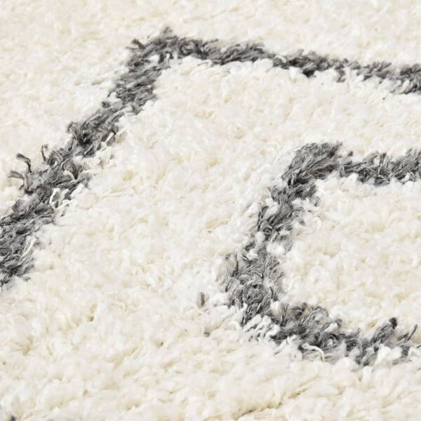 vidaXL paklājs Berber Shaggy, 160x230 cm, PP, bē&scaron;a un pelēka krāsa