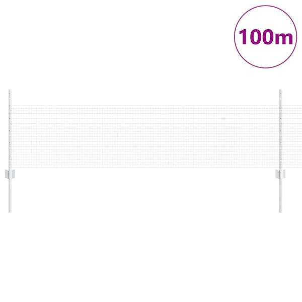 vidaXL Žogs ar stabu Sudraba 0,5 x 100 m Tērauds
