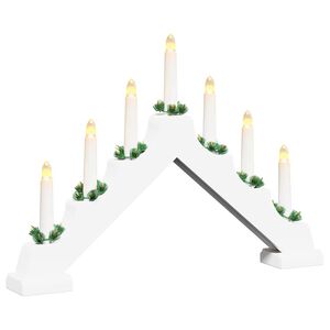 vidaXL Ziemassvētku sveču tilts 7 LED Silti balts 39.5 x 5 x 29 cm