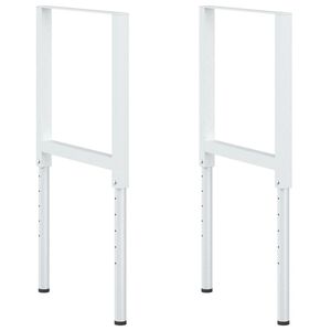 vidaXL darbagalda kājas, 2 gab., regulējamas, metāls, 55x(69-95,5) cm