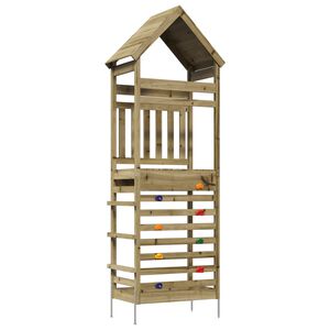 vidaXL Āra spēļu tornis Dabiska 53 x 85 x 264 cm