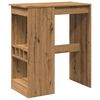 vidaXL bāra galds ar plauktiem, koka krāsa, 90x47,5x103,5 cm