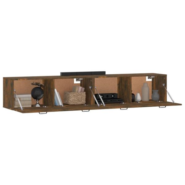 vidaXL sienas skapī&scaron;i, 2 gab., ozola, 100x36,5x35cm, inženierijas koks