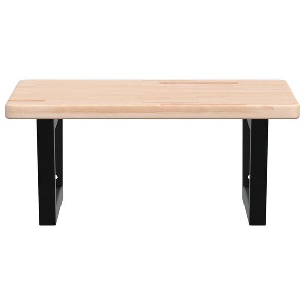 vidaXL izlietnes plaukts, stiprināms pie sienas, tērauds, ozola koks