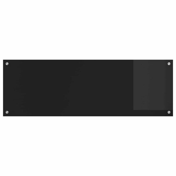 vidaXL Virtuves aizsargpanelis Melna 120 x 40 x 0,6 cm rūdīts stikls