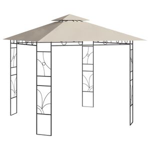 vidaXL dārza nojume, 3x3x2,7 m, krēmkrāsas, 160 g/m²