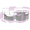 vidaXL Dārza dīvānu komplekts 7 pcs Bē&scaron;a Poliūtu rotangpalma