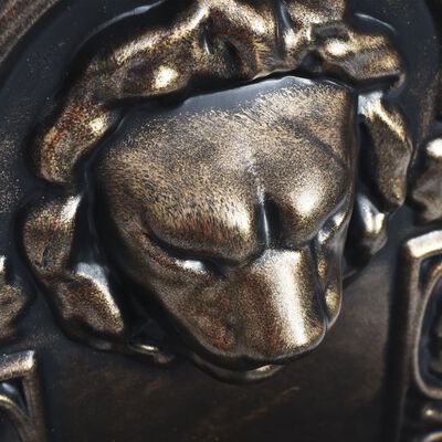 vidaXL sienas strūklaka, lauvas galvas dizains, bronzas krāsa