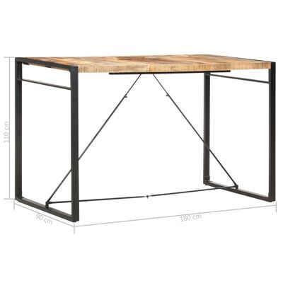 vidaXL bāra galds, 180x90x110 cm, mango masīvkoks