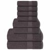 vidaXL 8-daļīgs dvieļu komplekts FROGN, antracīta krāsā, 360 g/m&sup2;