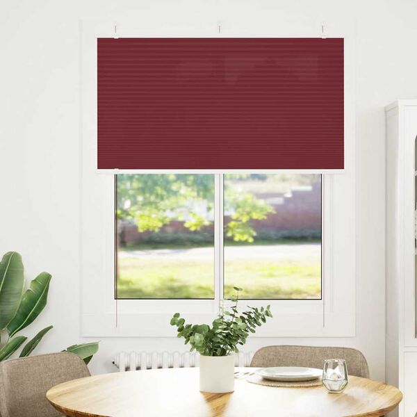 vidaXL kroku žalūzija Bordo sarkana 105x150 cm auduma platums 104,4 cm