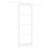 vidaXL Slīdo&scaron;ās durvis 83 x 211 cm Masīvkoks no priedes un stikls